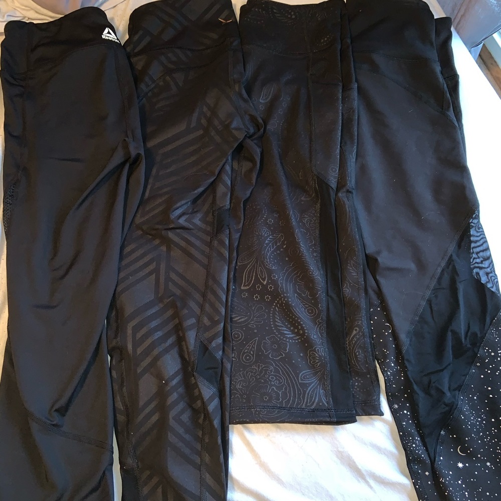 Black leggings/capris-old navy and Reebok